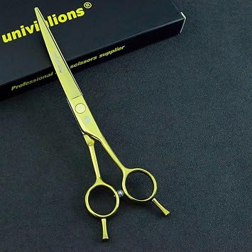 7" Curved Dog Grooming Scissors Pet Bending Shears Cats Grooming Shear Pets Trimming Scissors, Sharp, Comfortable Color Gold