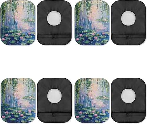 Miniatura 50 de Funda para bolsa de ostomía, cubierta de bolsa de urostomía, bolsas de colostomía, suministros Gato negro floral