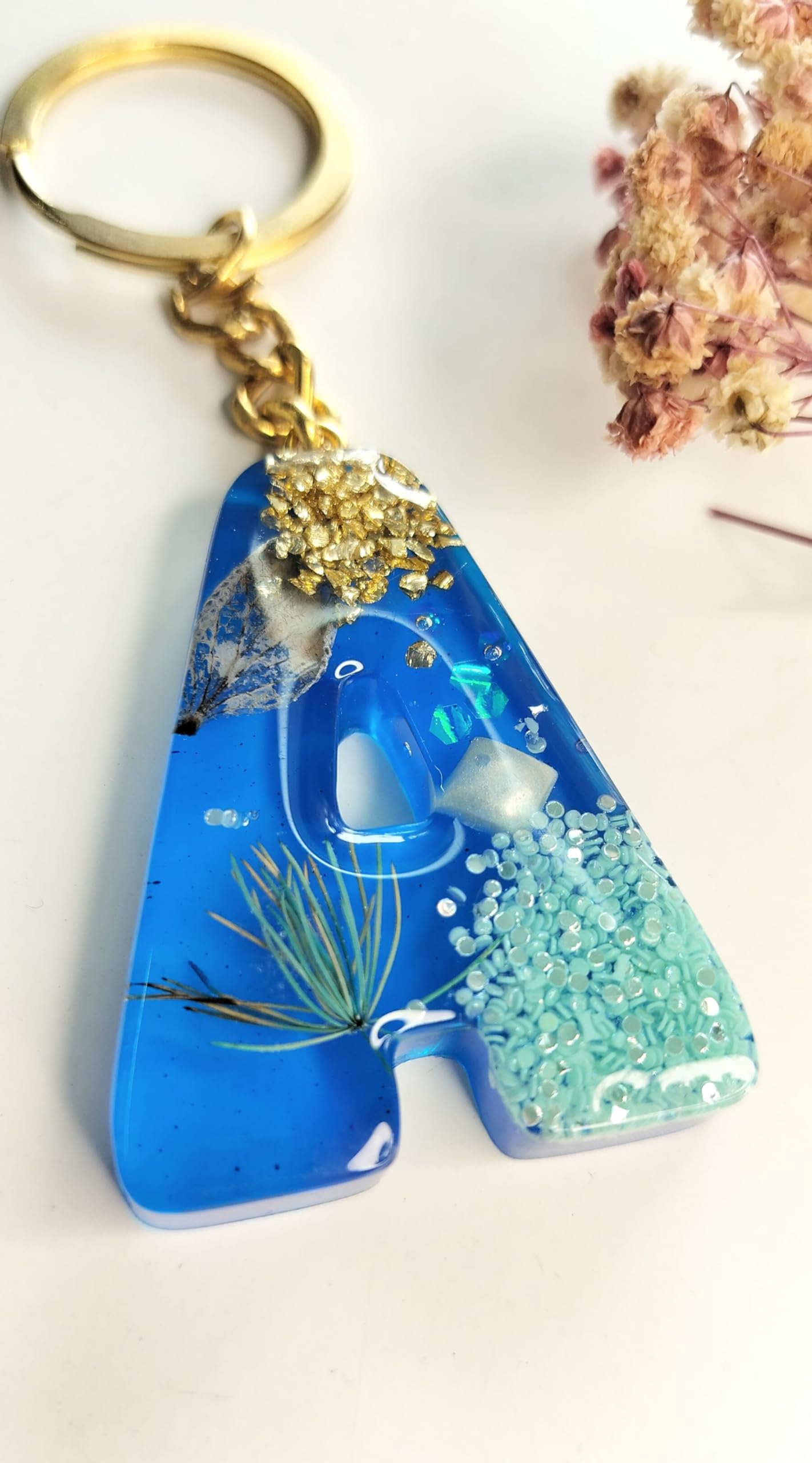 Handcrafted Alphabet A Keychain/bagtag-picture-18