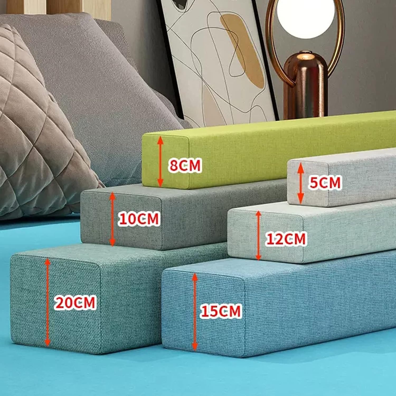 Bed Gap Vuller, Matras Extender voor Full/Twin/Queen/Cal King Bed, Hoofdboord Kussen Tussen Hoofdboord en Matras of Muur, Hoge Dichtheid 45D Spons met Verwijderbare Cove(#1,48x2x8in/120x5x20cm