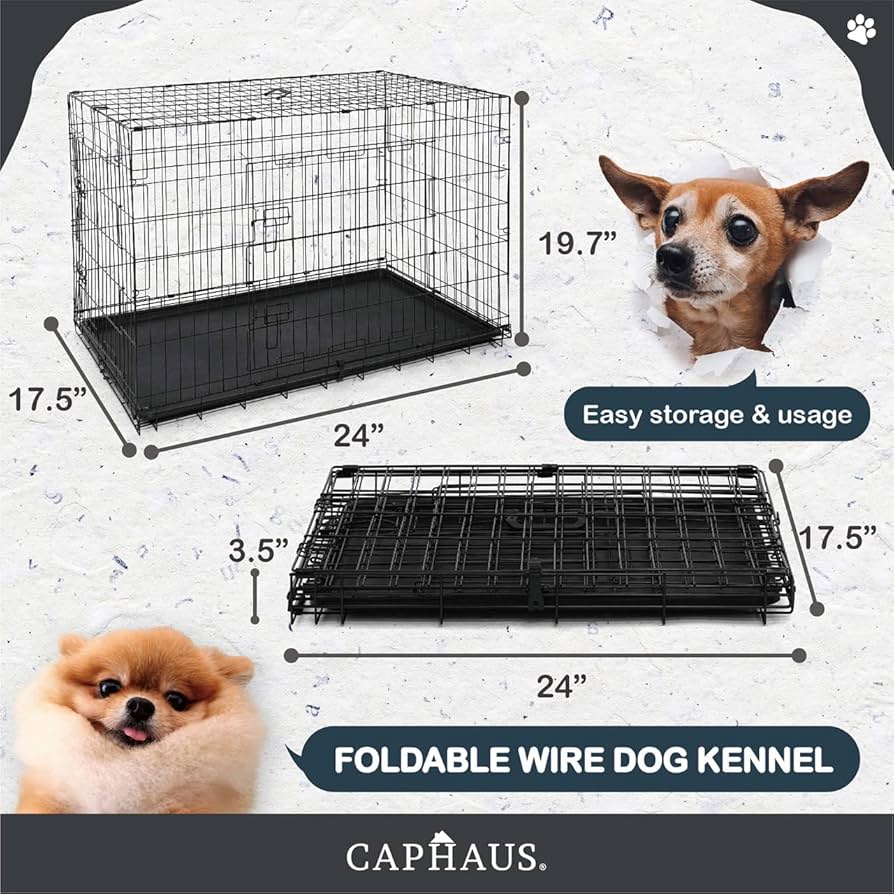 Amazon.co.jp: CAPHAUS 折りたたみ式犬用クレート ワイヤー