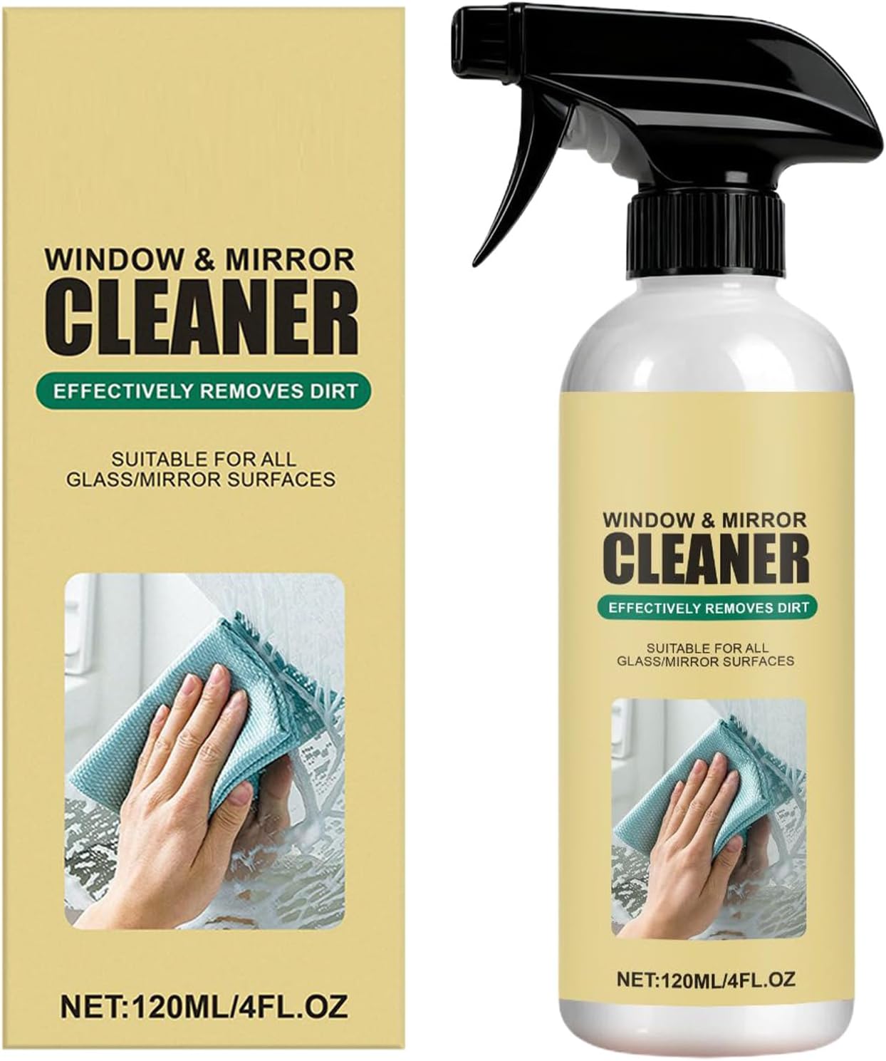 Window Glass Cleaner 120ml Mirror Stain Removal Supplies