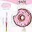 WERNNSAI Donut Piata - Pink Donut Pinata with String Birthday Partyn Decorations Piata with Stick Blindfold for Girls Kids Dount Pull String Pinata Family Games Birthday Party Supplies
