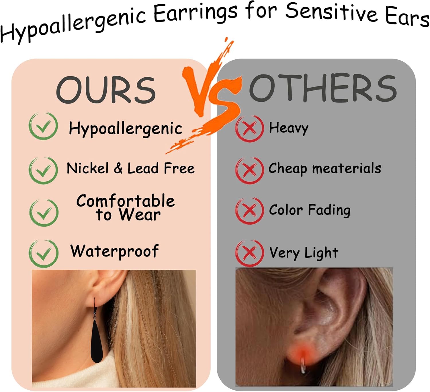 FLYUN 18k Gold Plated Long Teardrop Dangle Earrings For Women Trendy-Hypoallergenic Lightweight Leverback Dangle Earrings For Jewelry Gift - Image 5