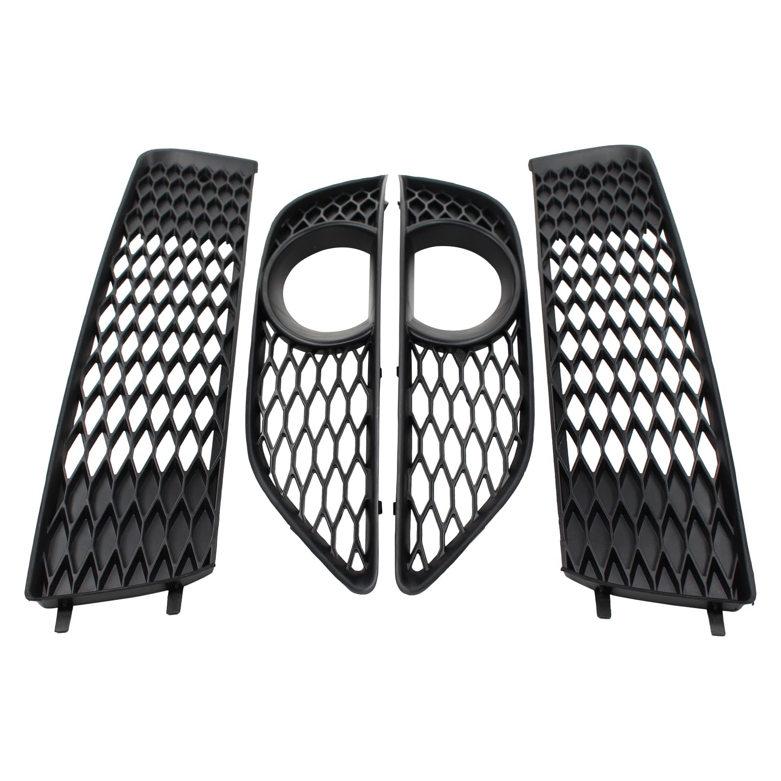 ApplianParFront Left and Right Side Lower Bumper Fog Light Grille Cover Bezel Frame Kit for Audi Q7 S-Line 2010-2015