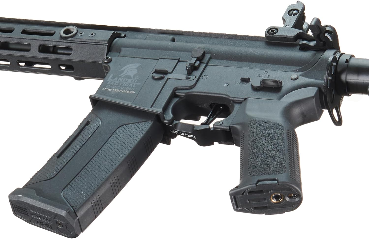 Lancer Tactical Gen 3 Programmable Trigger Hellion MLOCK 13" Lightweight M4 Airsoft AEG with Red Dot (Battery & Charger Included)