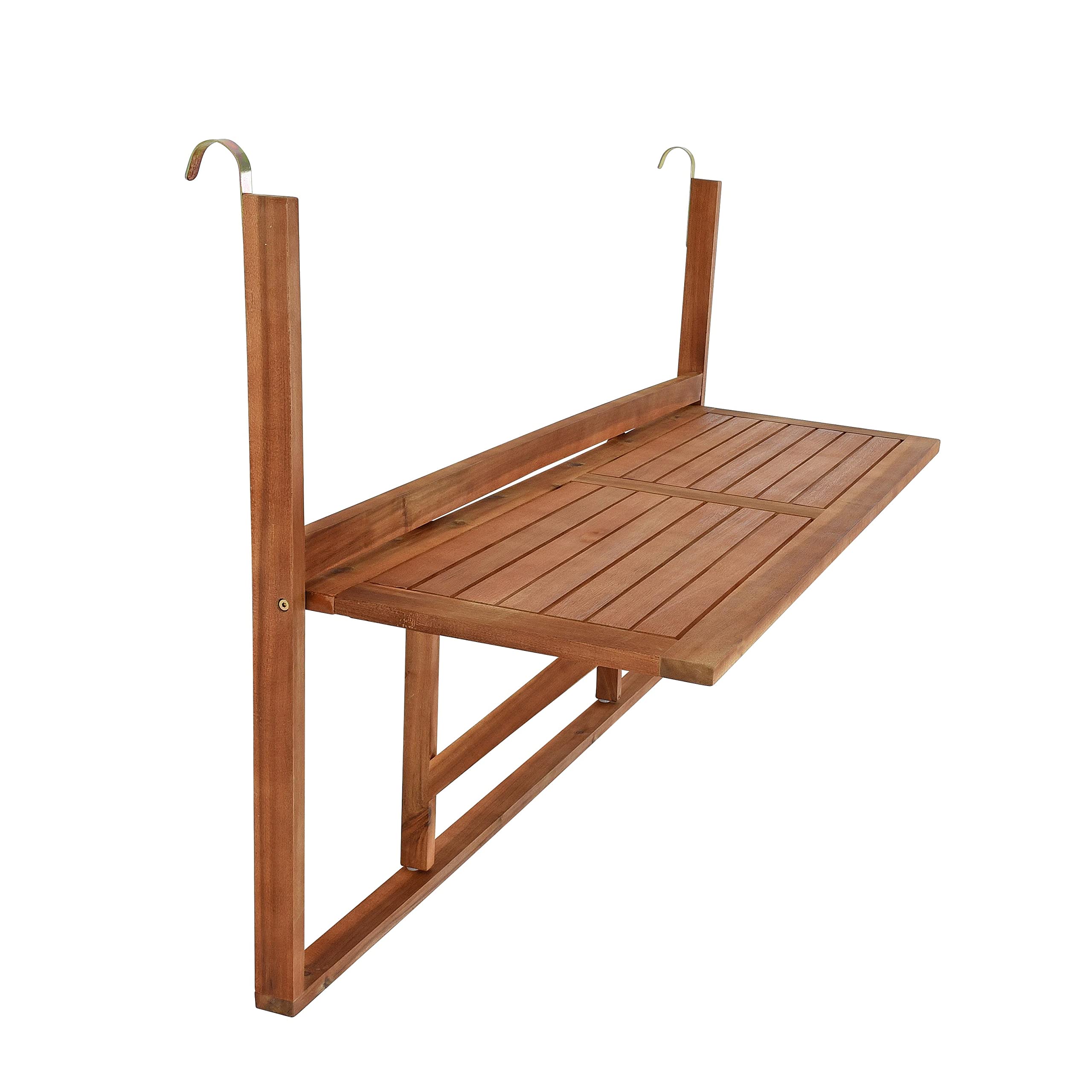 Gdmokle Balkontafel om op te hangen, inklapbaar, 5 verstelbare hoogtes, voor koffie, outdoor, tuin, terras, weerbestendig, stabiel, aluminium profiel
