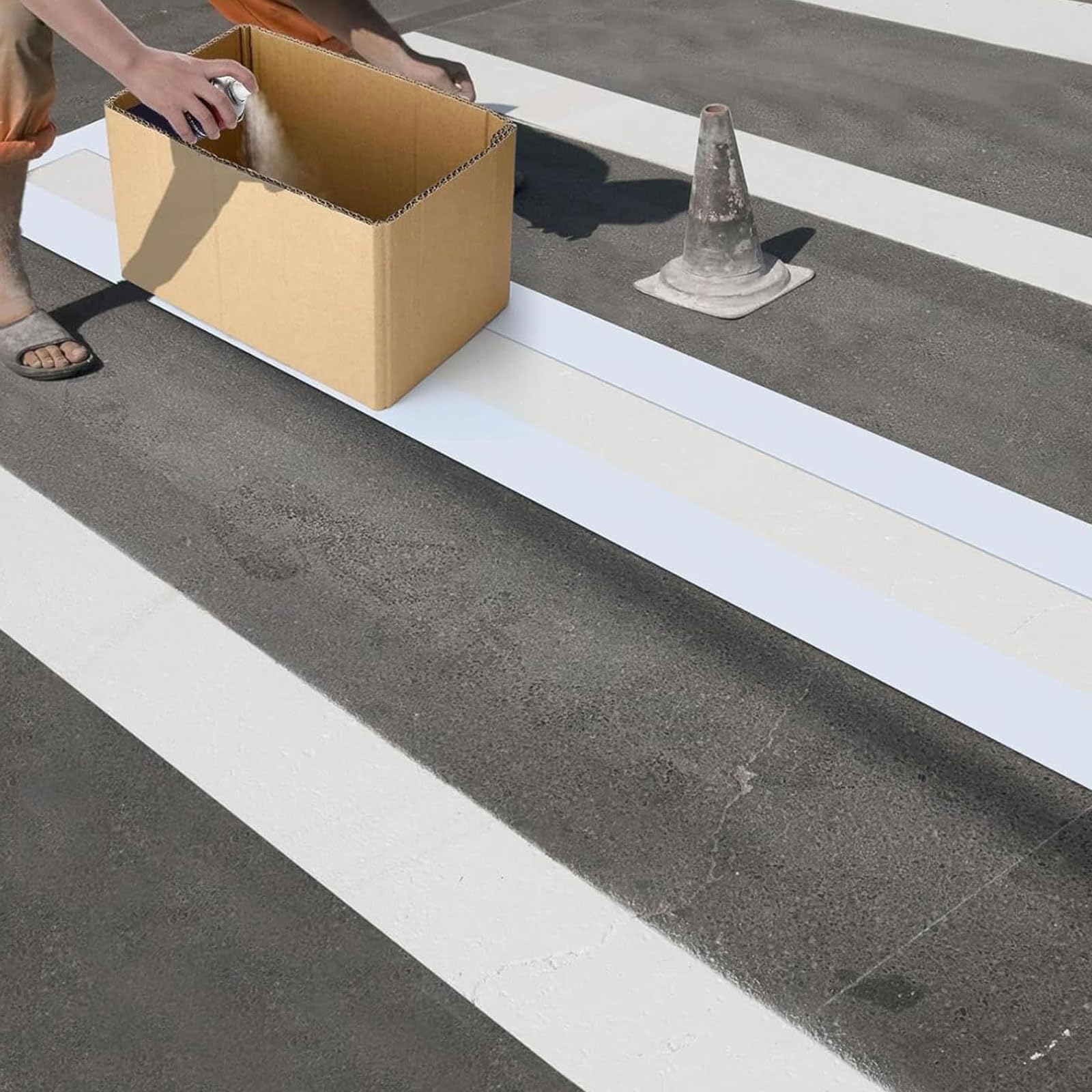 Modèle de place de stationnement, 4 x 88 pouces de lignes de stationnement, Modèle de fil pliable réutilisable, Marquage de place de stationnement de peinture de béton asphalté