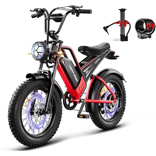 Electric Bike for Adults,2000W 48V25Ah36MPH Removable Battery E Bike 75+ Miles Electric Dirt Bike 20" Fat Tires Ebikes, 3-Pedal-Assist Level Electric Motorcycle G50Pro