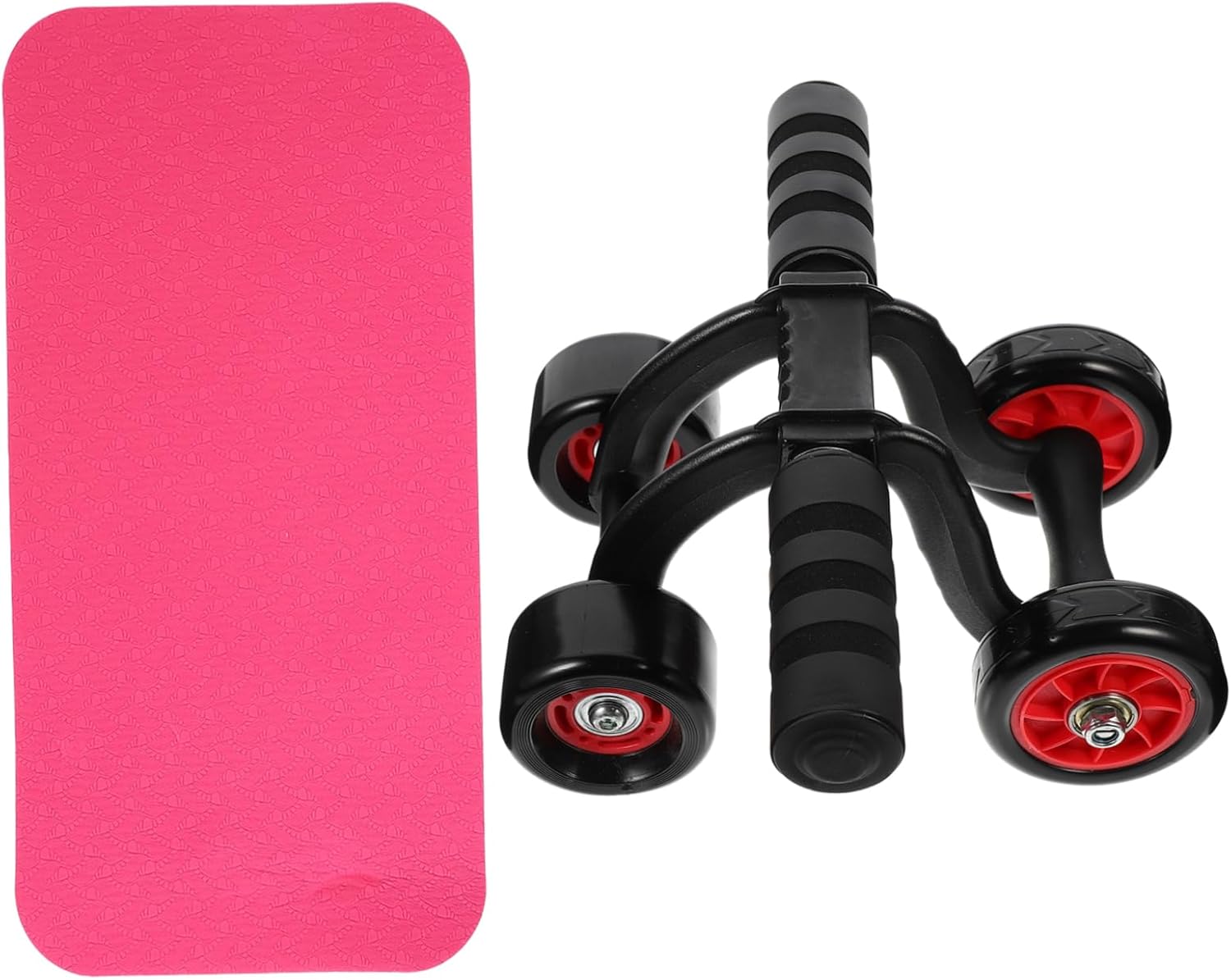 Yardwe Portable Exercise Abdominal Wheel Fitness Roller Wheel Mat Non-slip for Core Strengthening for Levels