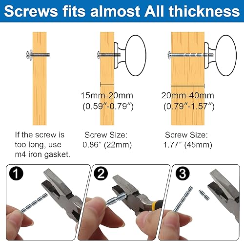Miniatura 9 de WEAVERBIRD Paquete de 10 pomos redondos dorados de 1-14 pulgadas para gabinetes de cocina, tiradores sólidos de aleación de aluminio, manijas de