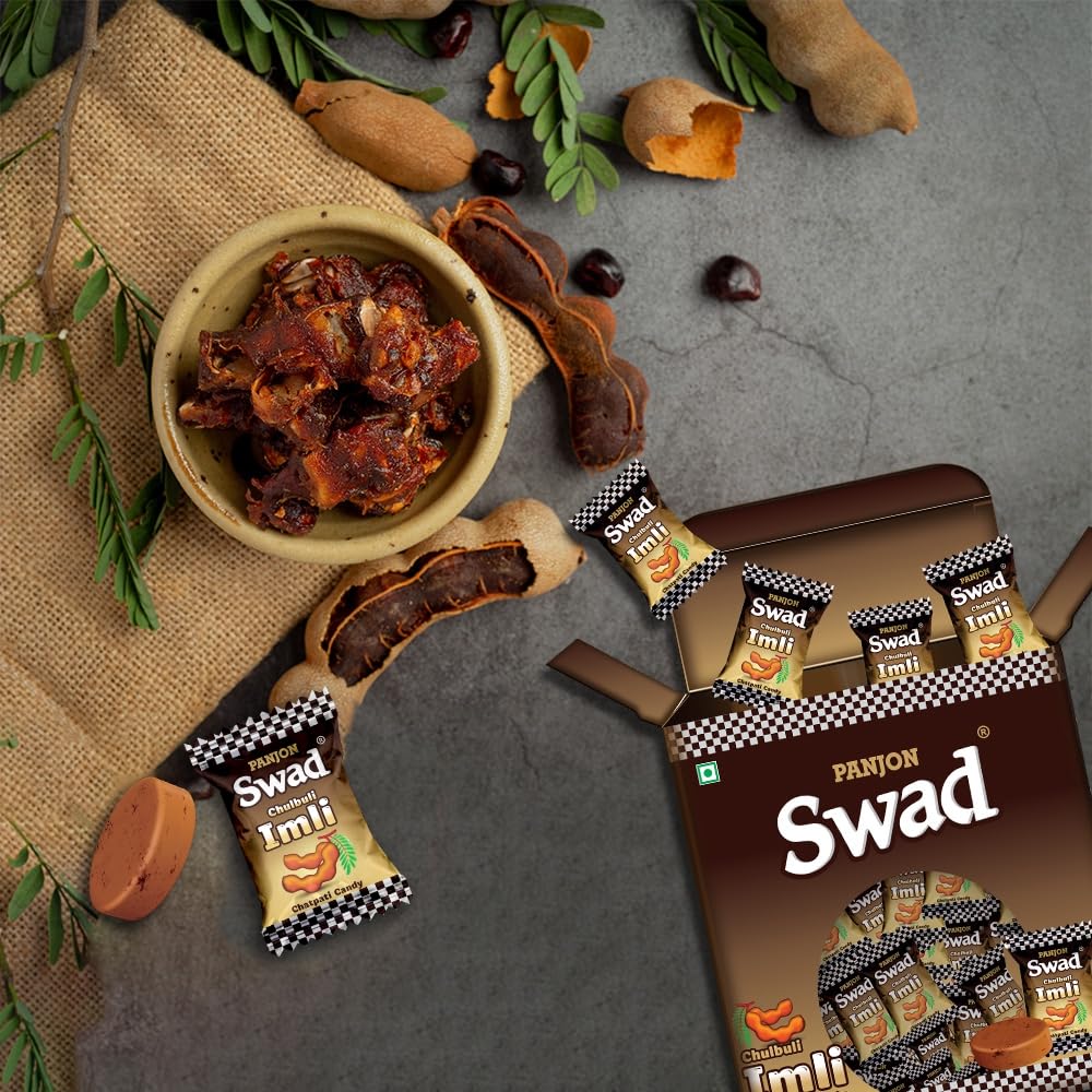 Swad Chulbuli Imli Candy Gift Box (Imlee Masala Flavour, Tangy & Tasty) 125 Toffee x 1 Box Pack