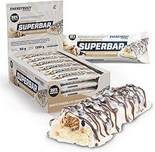 Energybody® Superbar Proteinriegel White Chocolate Cookie Dough 24x 50g / High Protein Riegel 36% Eiweiß - 2g Zucker/Eiweißriegel zuckerarm für Low Carb Ernährung/Protein Bars