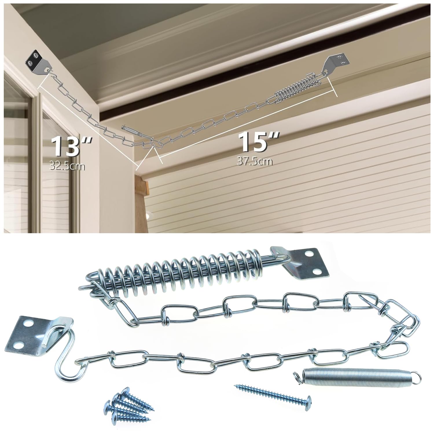 Windproof Screen Door Chain - Heavy Duty Security -5 Windproof Screen Door Chain - Heavy Duty Security -5