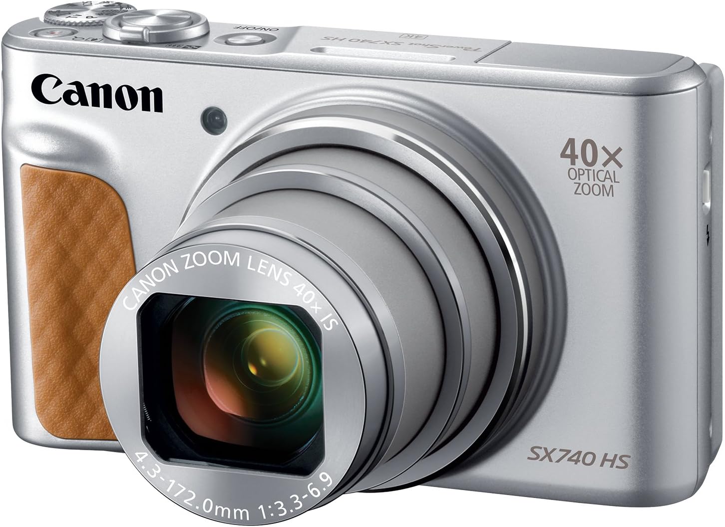 PowerShot SX740 HS, Point and Shoot Digital Camera, Optical Zoom, 4K Video, Silver