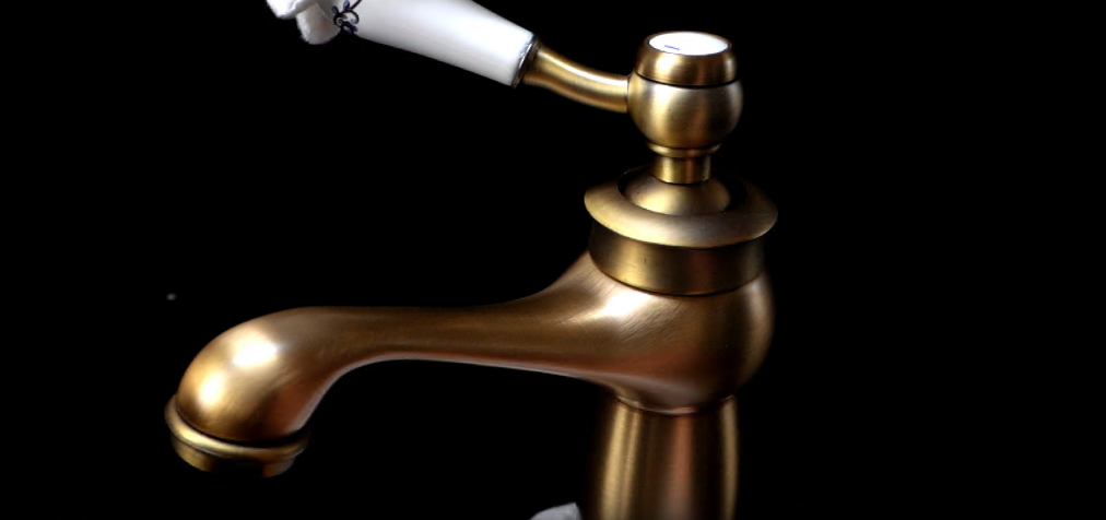 Hefo Rubinetto bagno lavabo, golden miscelatore lavabo bagno, vintage Lavabo Alto Cascata rubinetto bagno, Ottone Cromato Rubinetti con acqua calda e fredda disponibile