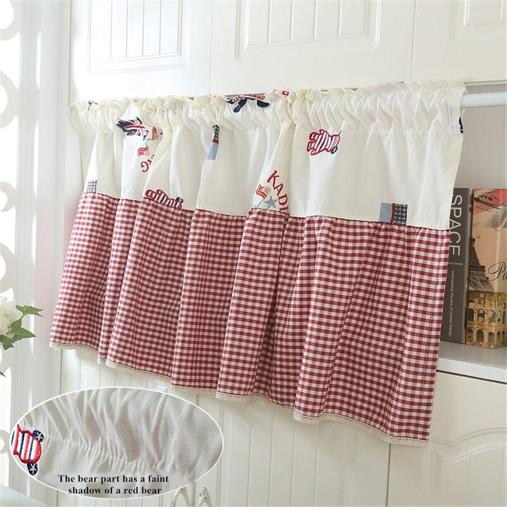Cortinas de estilo corta rUrEu con bordado de algodón de alta calidad textil