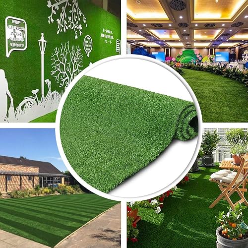 Petgrow Synthetic Artificial Grass Turf 13FTX82FT for Indoor Outdoor Dog Synthetic Grass Mat, Party Wedding Christmas Balcony Garden Astro Turf Rug,Drainage Holes Faux Fake Grass Rug Carpet for Pets