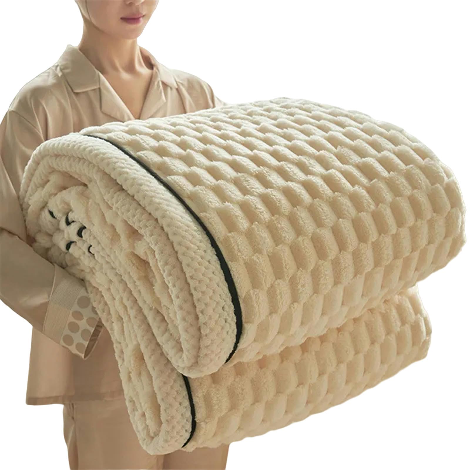 MdybF Koc koralowy aksamitny koc sofa klimatyzacja koc pojedynczy mały kocyk - mleko kawowy-200 x 120 cm