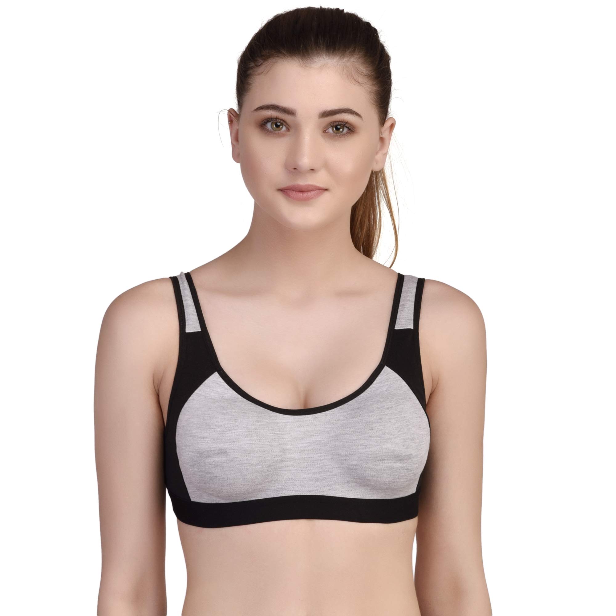 HIYA - HERE IS YOUR AFFINITYWomen Pure Cotton Non Padded Non-Wired Sports Bra