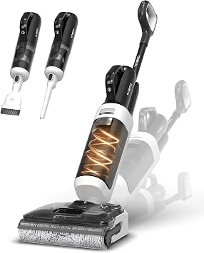 Tineco Floor One Switch S6 Stretch Breeze Wet Dry Vacuum Cleaners, Floor Cleaner Mop 2-in-1 Cordless Vacuum for Multi-Surface, 20kPa Suction, Anti-Tangle Design, Flashdry Self-Cleaning, 180 Lay-Flat