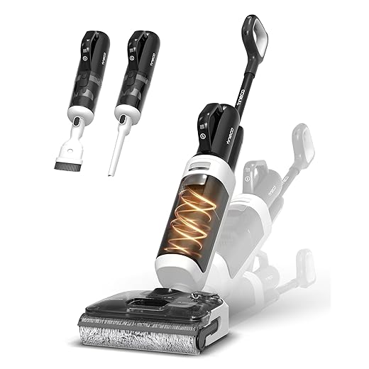 Tineco Floor One Switch S6 Stretch Breeze Wet Dry Vacuum Cleaners, Floor Cleaner Mop 2-in-1 Cordless Vacuum for Multi-Surface, 20kPa Suction, Anti-Tangle Design, Flashdry Self-Cleaning, 180° Lay-Flat