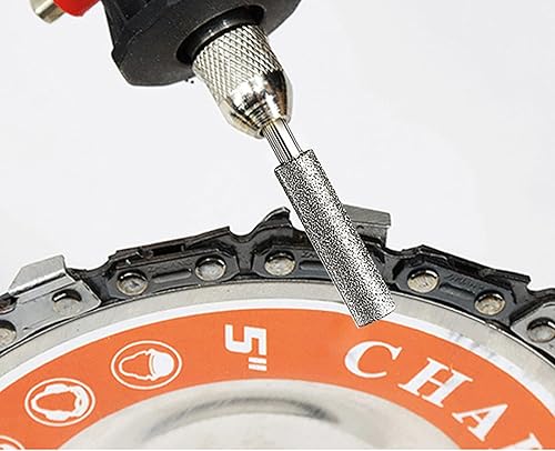 Miniatura 4 de 36 brocas de afilado de motosierra, afilador de motosierra de diamante, lima de piedra de molienda chapada en titanio, herramienta de pulido para