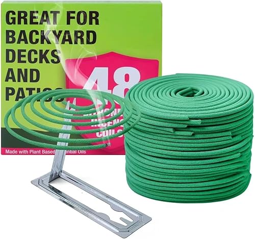 Bobina de incienso de citronela, cada bobina puede durar de 5 a 7 horas, adecuada para acampar al aire libre, patio, senderismo, etc. (2 paquetes