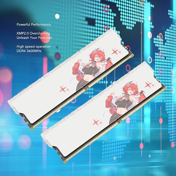 Yctze Ddr4 Ram, 3600mhz Pc4 28800 Cl16 20 20 38 1.35v Módulo de Memoria de Escritorio para Juegos con Overclocking Xmp2.0, para Control RGB de Sincronización Policromada Mystic (32 GB (2x16 GB)) - 3