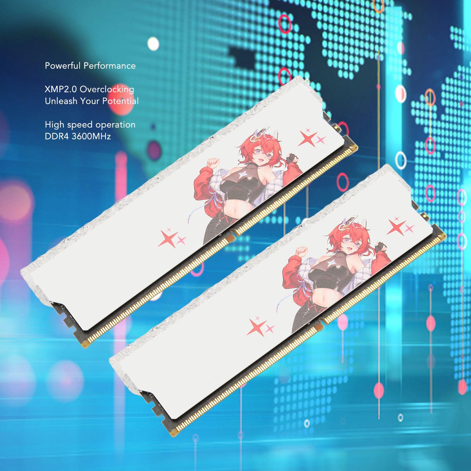 Generic Moduł Pamięci Stacjonarnej 3600 MHz DDR4 RAM CL16 20 20 38 1,35 V do Komputera do Gier Materiał: PCB, Metal 2x DDR4 RAM (32 GB (2x16 GB))