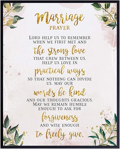 Marriage Quote - Love Wall Decor, Wall Art, Romantic Decorations - 8x10 Poster Print - Anniversary Gift, Wedding or Engagement Gift for Couples,