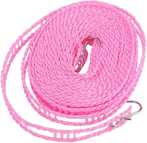 Vista 6 de Tendedero de ropa, cuerda de secado de ropa, resistente al viento, tendedero de viaje para interiores y exteriores, tendedero de ropa para camping