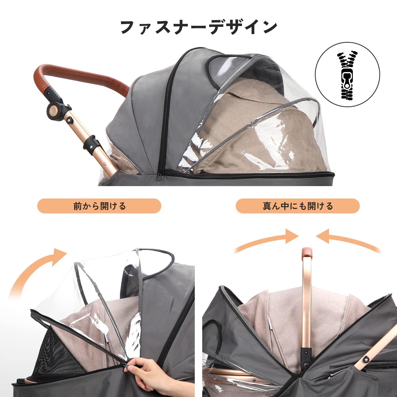 Amazon.co.jp: SKISOPGO レインカバー ペットカート専用 透明 ペット