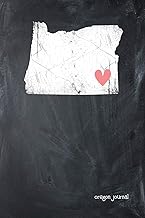 Oregon Journal: State of Oregon Sweet Heart Blank Diary 120 Paged College Lined 6x9 RV Travel Journal