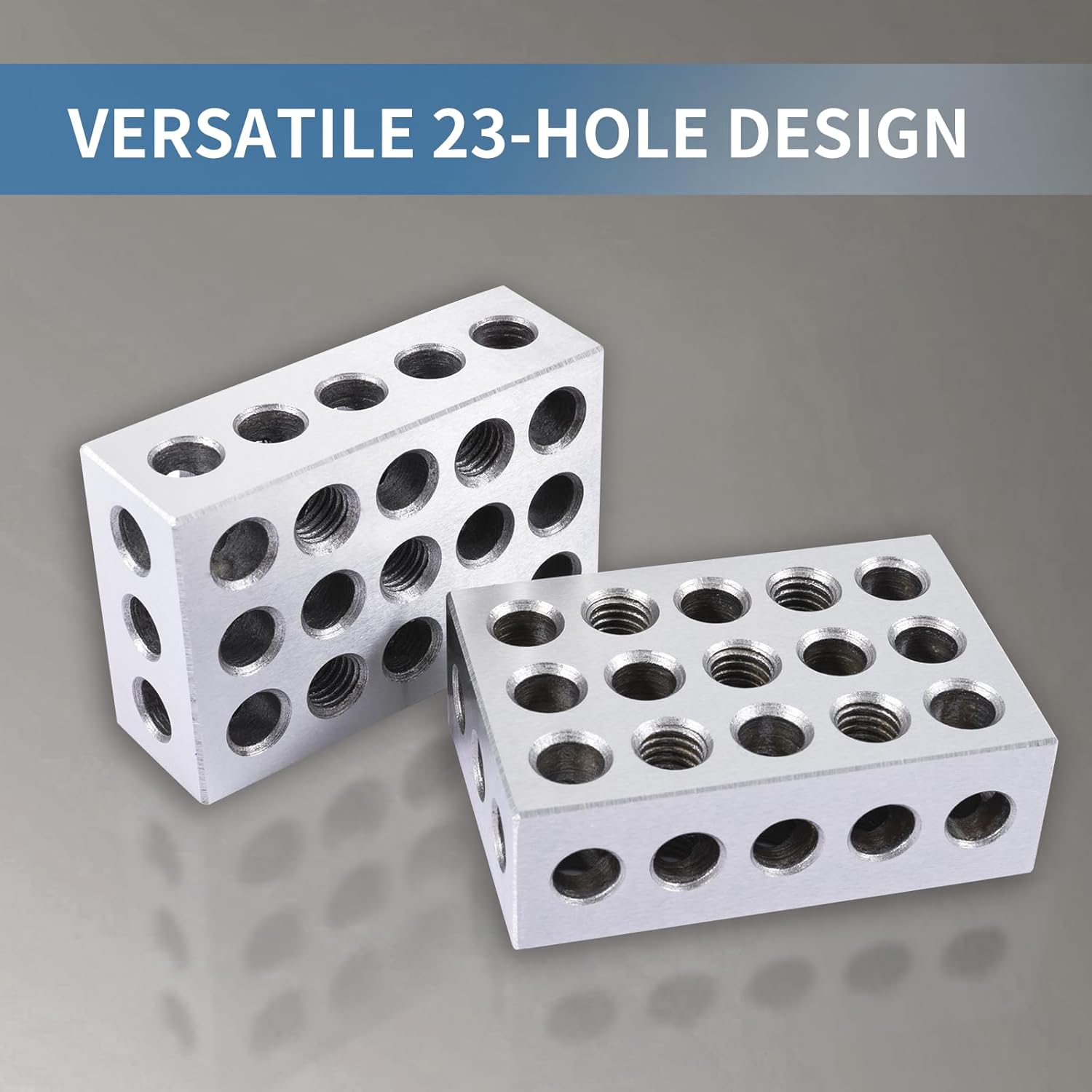 Dasqua 1-2-3 Blocks & Thin Parallel Set - 10PC Hardened Alloy Steel, Precision Ground to 0.0002" Tolerance for Machinist Layout