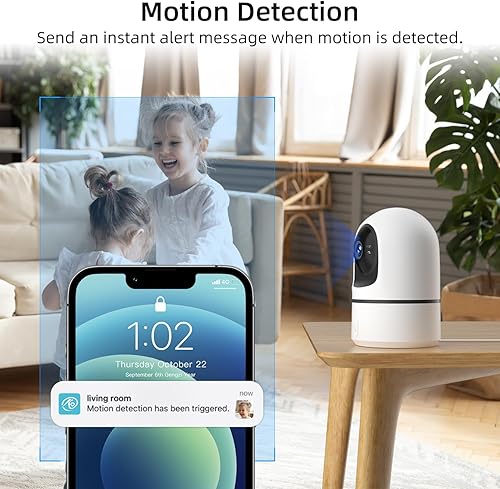 Miniatura 4 de Cámara de seguridad interior de 2K 3MP, cámaras WiFi de 360 para seguridad del hogar, cámara de seguridad para el hogar, cámara para bebémascota con