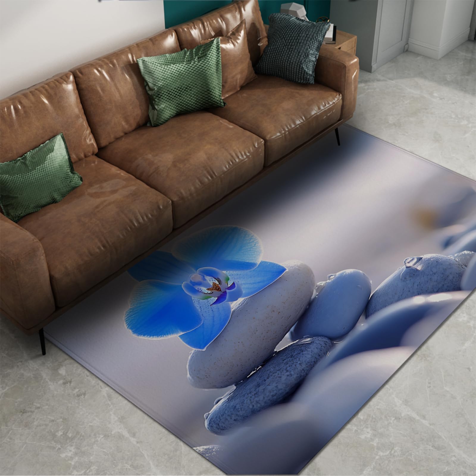 Tapis de style esthétique lavable 180x240 cm anti-glisse pour chambre d'enfant