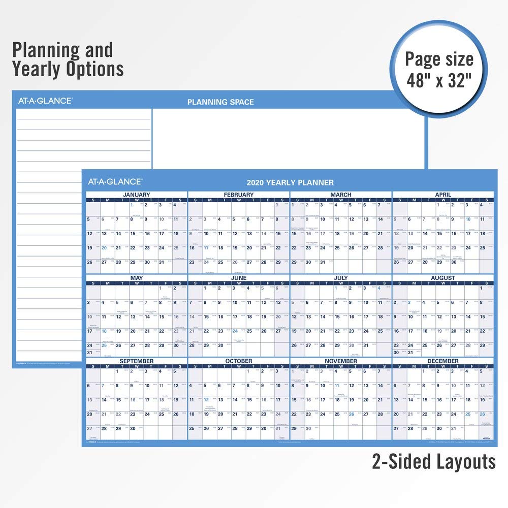 Jubo Dry Erase Wall Calendar - 48"x58" 2023 Undated Yearly Planner For