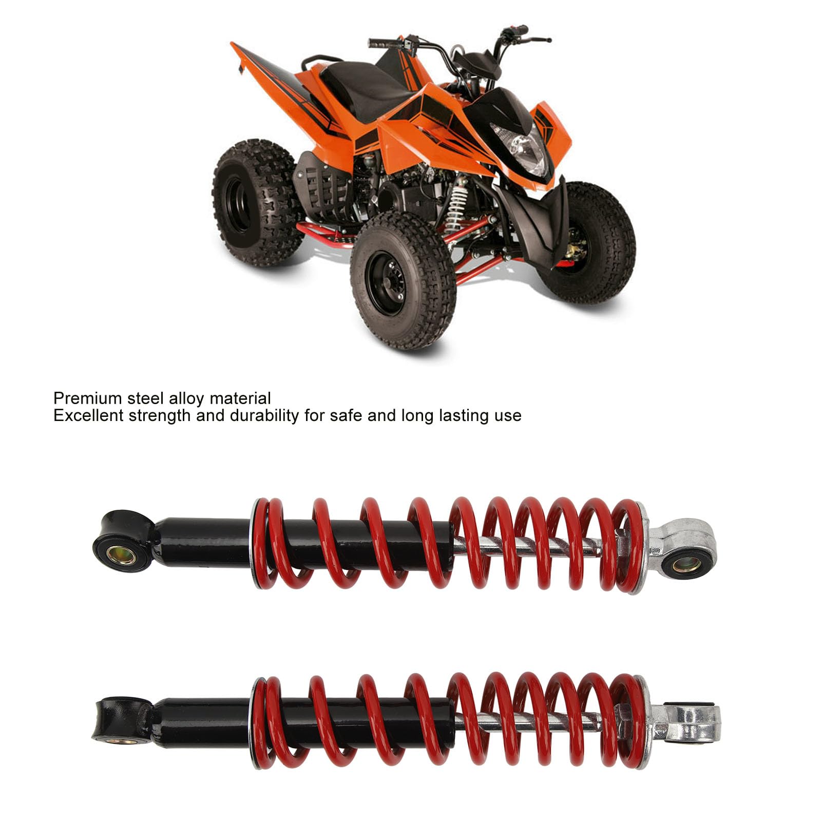 Amortiguador de Motocicleta de 2 Uds, 270mm 10mm Agujero Suspensión de Amortiguación, Amortiguador de Resorte para Dirt Pit Bike ATV Go Kart de 50cc a 125cc