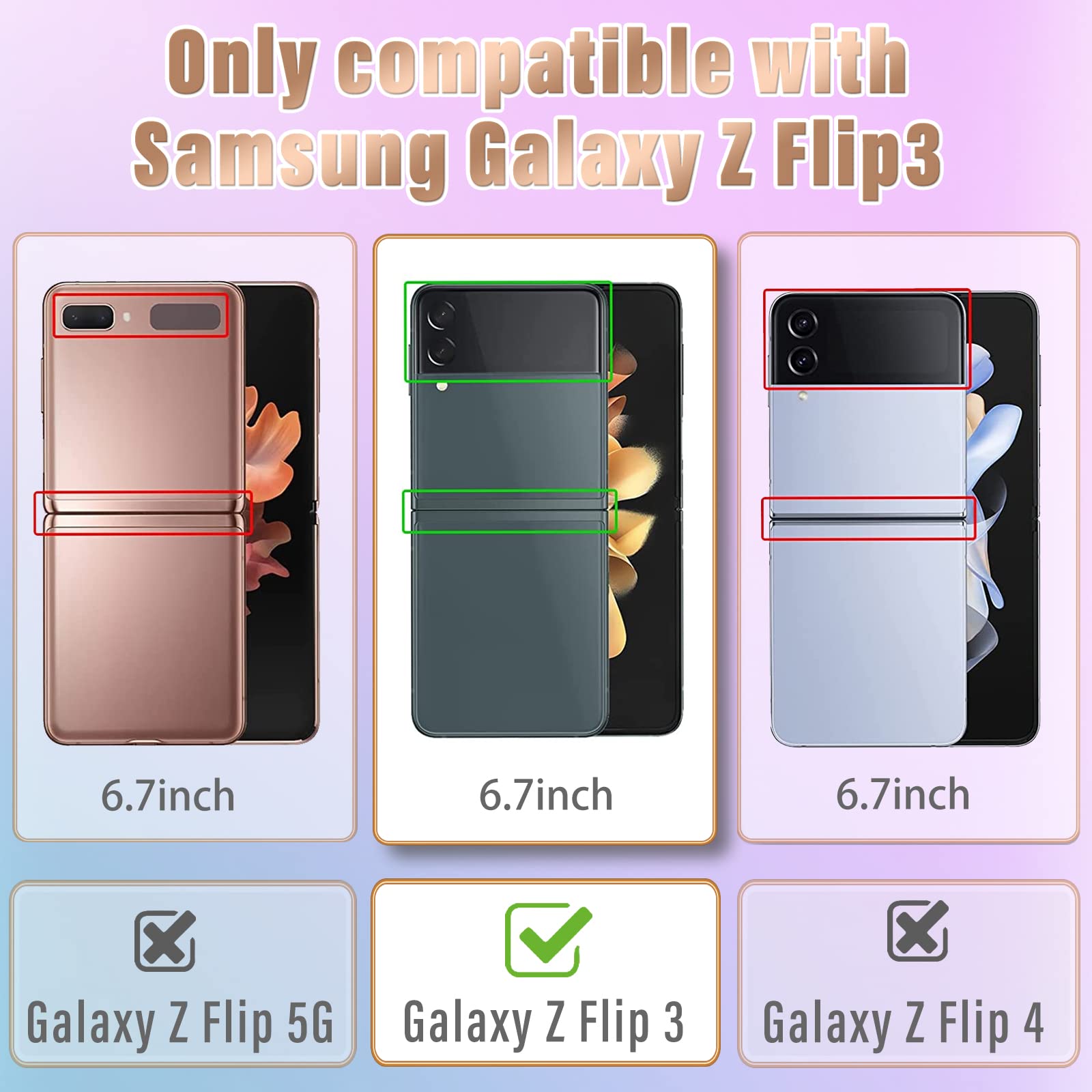 Goocrux for Samsung Galaxy Z Flip 3 Case Butterfly for Women Girls Girly Pretty Phone Cases Cute Blue Butterflies Pattern Plating Design Aesthetic Trendy Cover for Galaxy Z Flip 3 5G 6.7