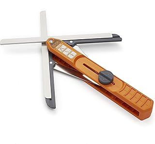 BORA 530401 MiteriX Angle Duplicating Tool. Miter Duplicator/Angle Measuring Tool That Splits in Half So You Can Transfer The Exact Miter Angle to Your Miter Saw, Red/Silver