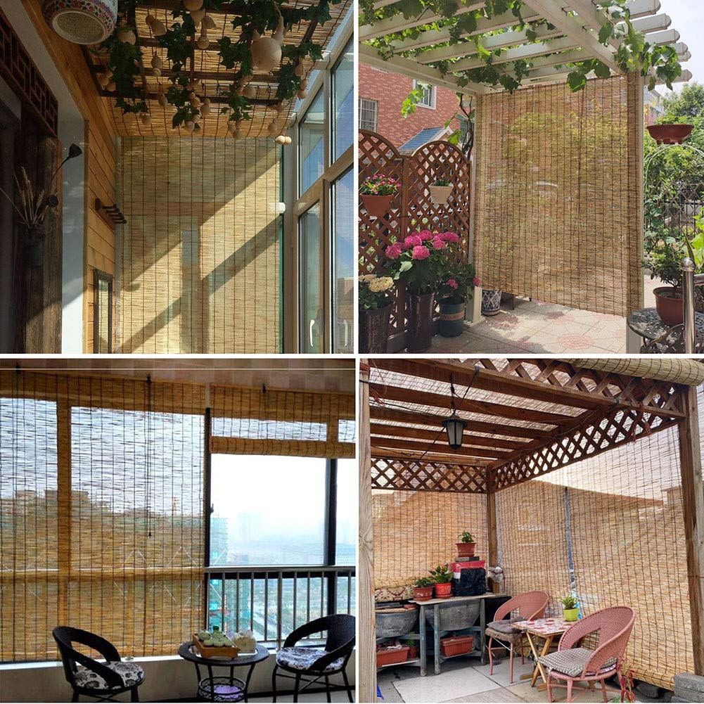 Amazon｜インテリアすだれ 88×160 cm/90×135 cm,ロールアップ式 窓日よ