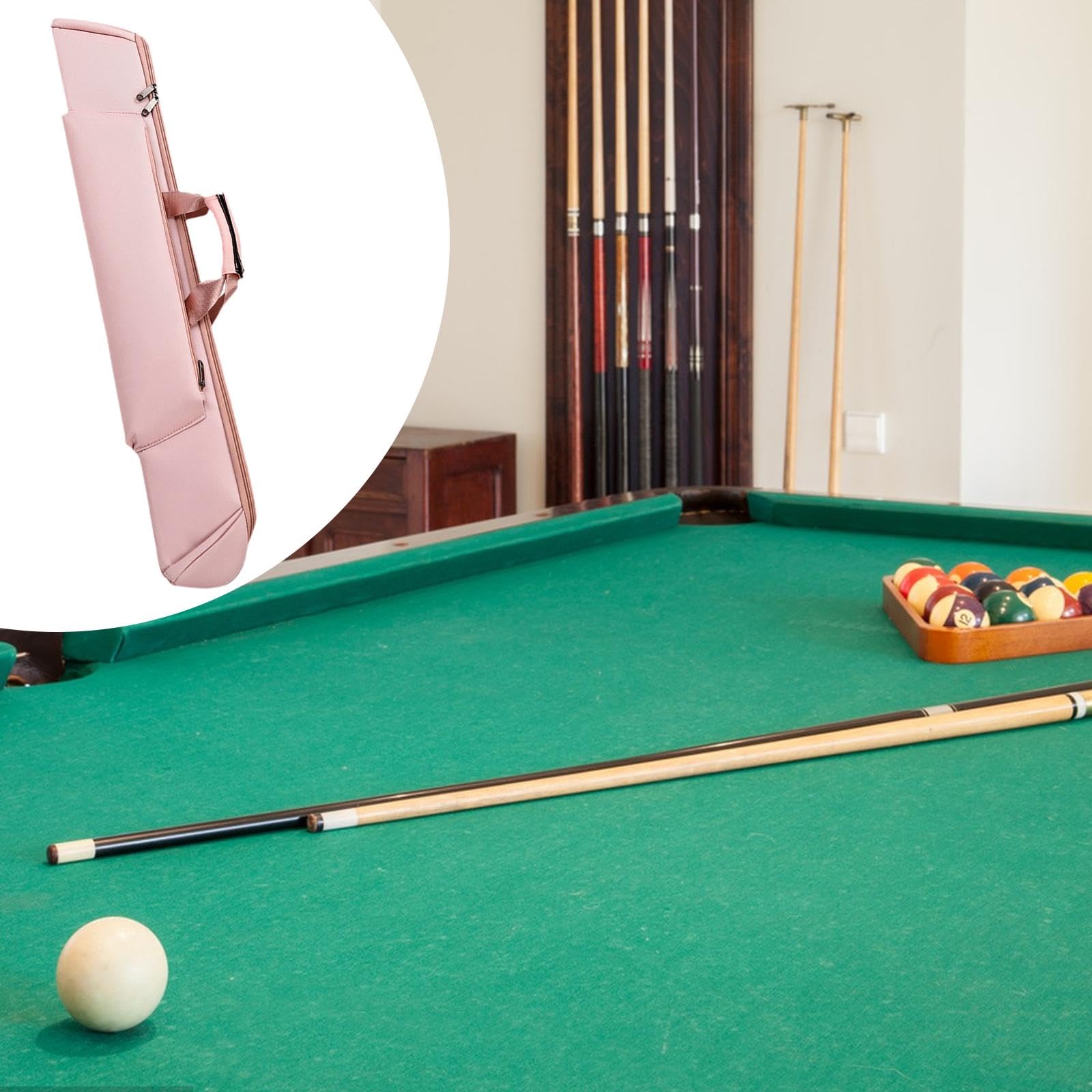 Homyl Billiard Queue Tasche Soft Gepolsterte Billard Queue Tragetasche mit Handgriff Zubehörfach Schulterriemen für Sportclubs Turniere Freizeitaktivitäten