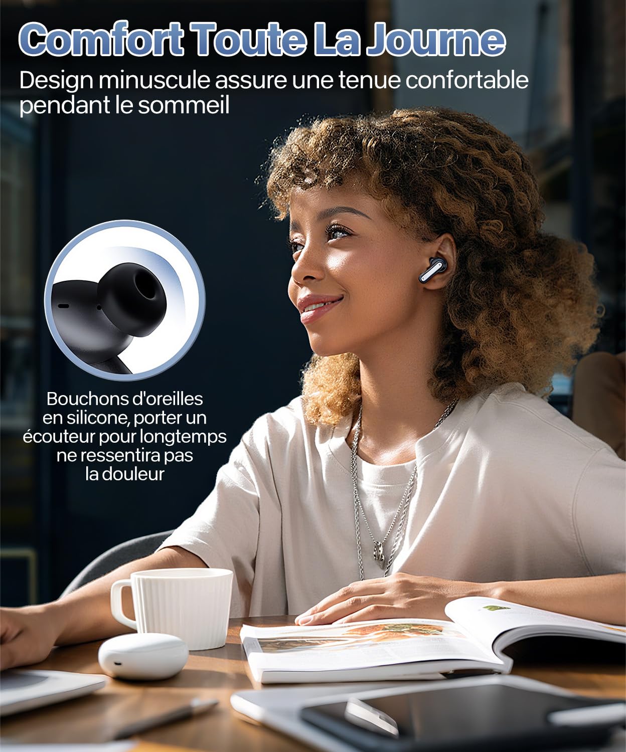 Ecouteur Traducteur AI Instantané -Prise en Charge de 144 Langues & Traduction en Temps Réel,48h Autonomie,Bluetooth 5.4 Ecouteur Traducteur Temps Réel, Parfait pour Voyage, Réunions, Écoles
