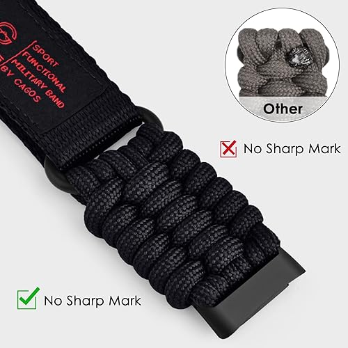 Miniatura 3 de CAGOS Compatible con Fitbit Charge 5 bandas para hombres y mujeres, correa de supervivencia de nailon resistente de paracaídas de repuesto, correa