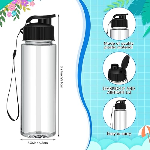 Miniatura 2 de Mifoci 20 botellas de agua de plástico a granel de 17 onzas, botellas de agua de plástico a granel para gimnasio, deportes, botellas grandes