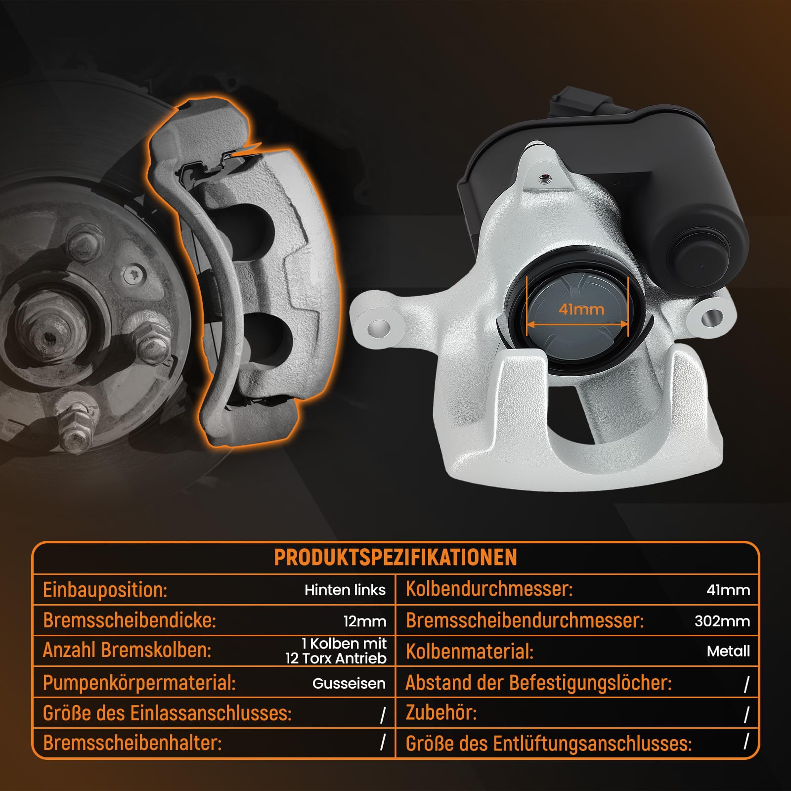 maXpeedingrods Étrier de frein arrière gauche pour A6 4F2 4F5 4F0615403F