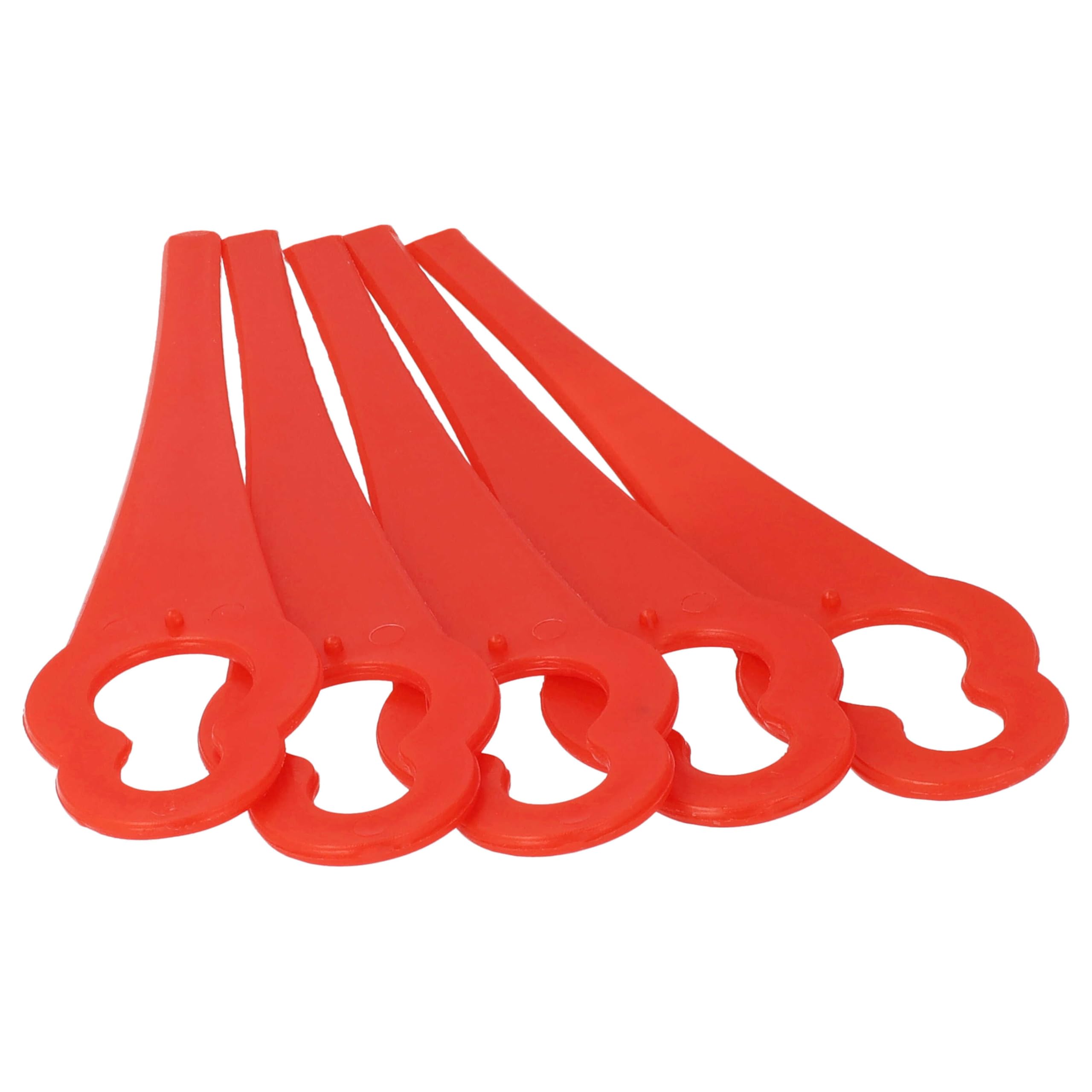 vhbw 50x Ersatz-Messer Ersatz für Recharge Tools GTB-20 | 9363144S für Rasentrimmer - Ersatzklinge Rot, Nylon / Kunststoff