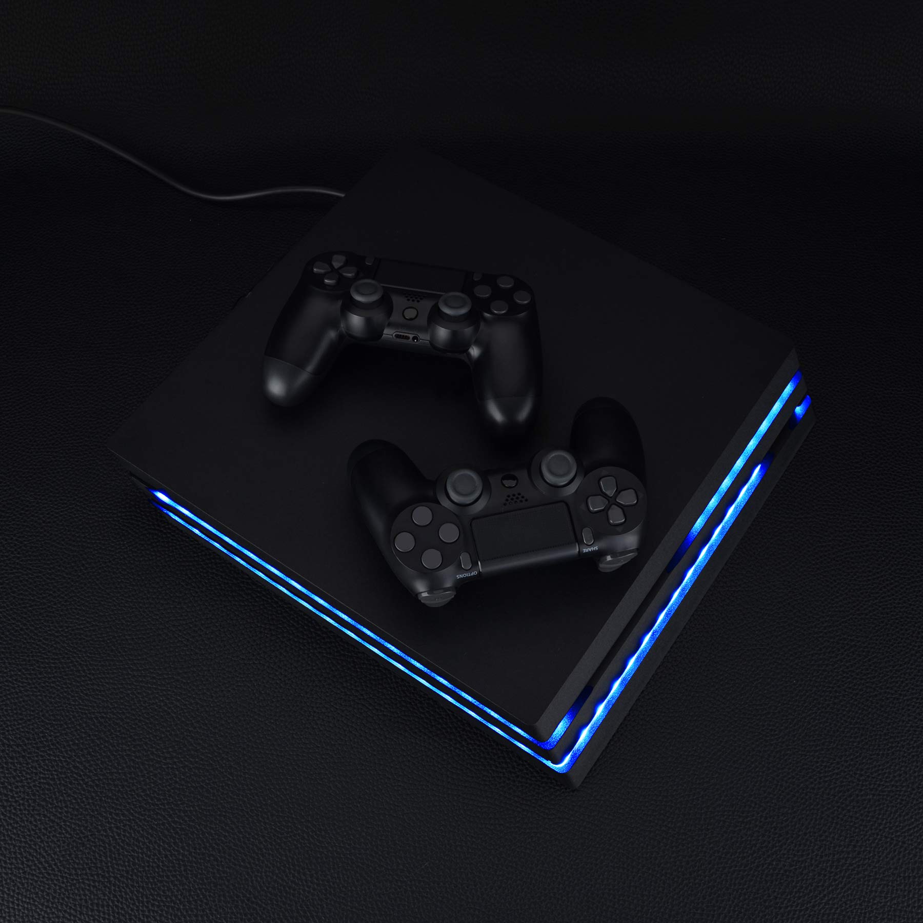 eXtremeRate LED Strip für PS4 Pro Konsole,RGB LED Streifen Lichterkette,7 Farben 29 Effekte LED Lichtleiste Band inkl. IR Fernbedienung
