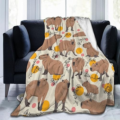 Yossyaog Capybaras - Manta Capybara para regalo de fiesta, manta de felpa para dormitorio, sofá, niños y adultos, todas las estaciones, 50 x 60